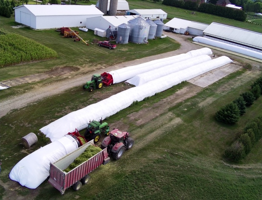 bagged silage, silage bagging equipment, nutrient rich feed, dairy production